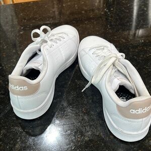 Adidas White and Tan Sneakers Classic Design